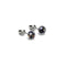 Obsidian | 925er Sterlingsilber | Mini-Glühwürmchen-Ohrstecker aus Glas